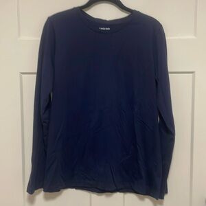 4 - Lands' End long sleeve crew next shirt. Navy, Rust, Mint Green,Baby Blue